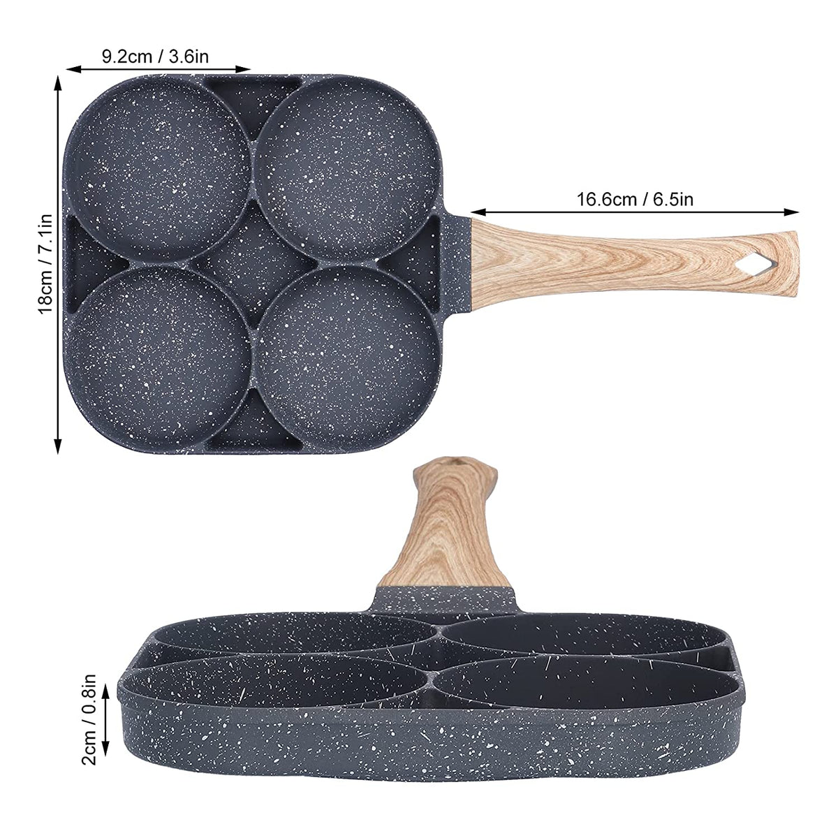 4 egg hole pan size