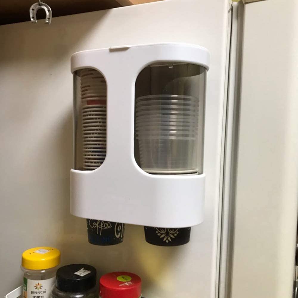ECOCO Disposable Wall Mount Paper Cup Dispenser for 80 Cups ECOCO Disposable Wall Mount Paper Cup Dispenser for 80 Cups