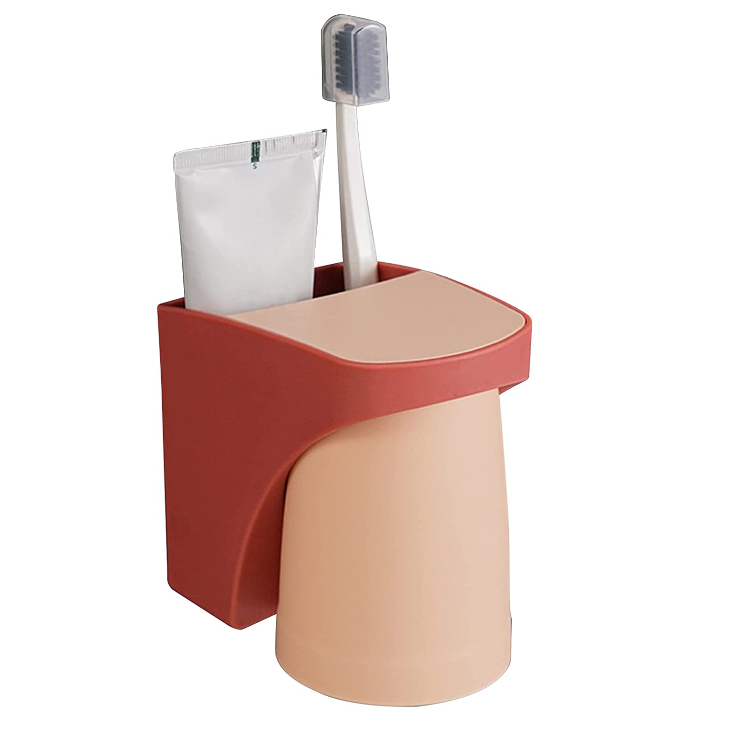Wall Mount Magnetic Toothbrush Cup Holder