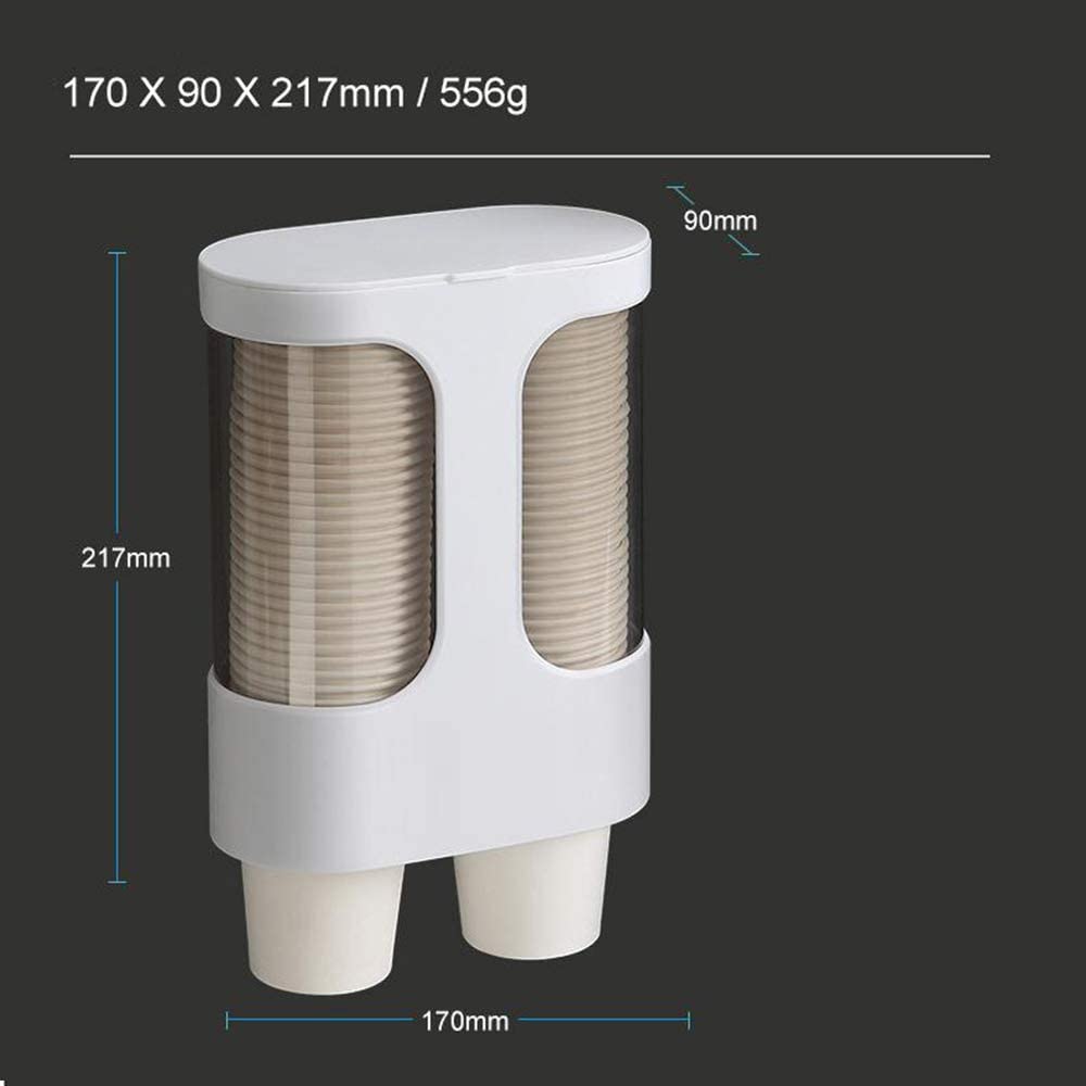 ECOCO Disposable Wall Mount Paper Cup Dispenser for 80 Cups ECOCO Disposable Wall Mount Paper Cup Dispenser for 80 Cups