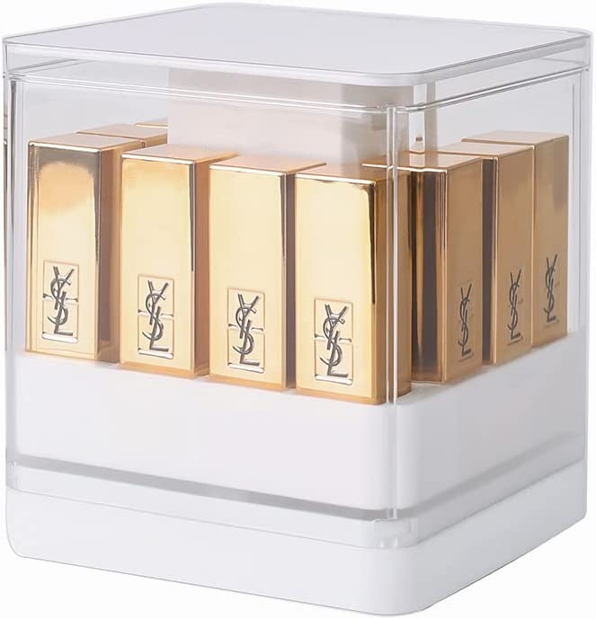 8/12 Grids Press Lift Cosmetic Storage Box, Press-To-Open Lipstick Org