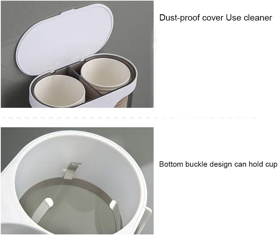 ECOCO Disposable Wall Mount Paper Cup Dispenser for 80 Cups ECOCO Disposable Wall Mount Paper Cup Dispenser for 80 Cups
