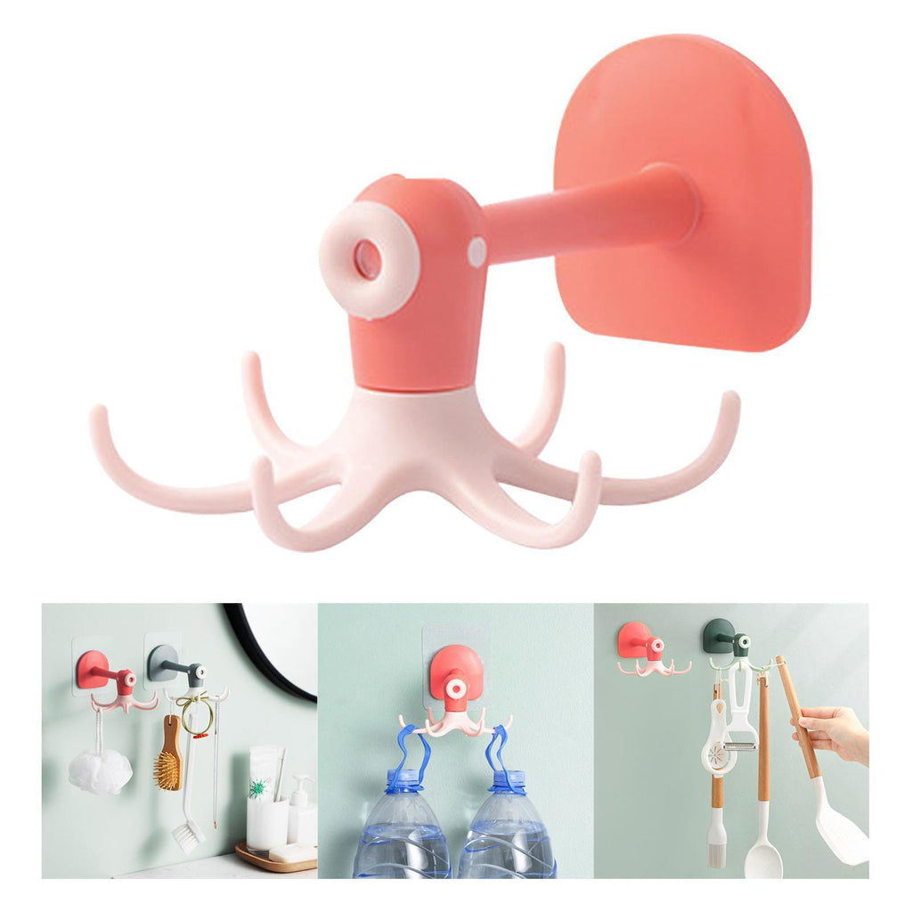 6 Claws 360° Rotatable Punch-Free Wall Mount Octopus Hook 6 Claws 360° Rotatable Punch-Free Wall Mount Octopus Hook