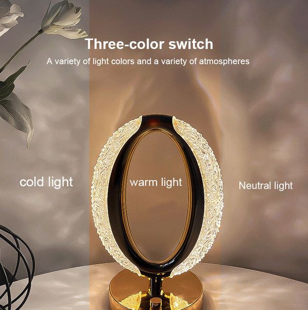Touch Control USB Charging Star Eye Crystal Lamp  with three color