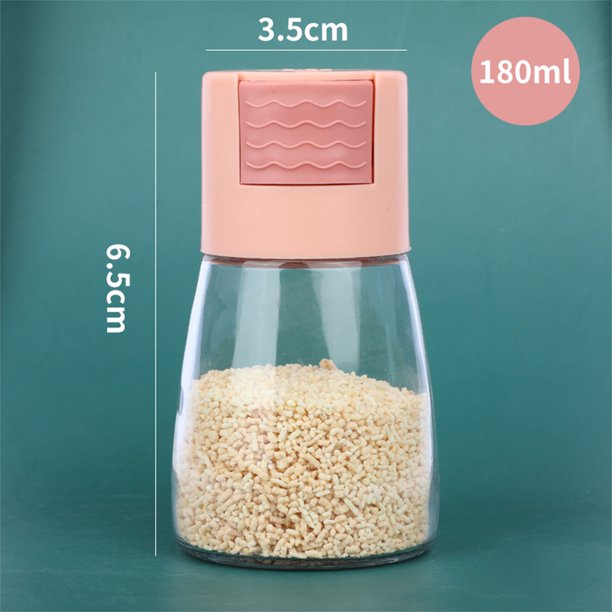 Measurable Mini Salt Control Bottle with Top Press Button with its size