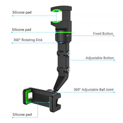 360° Adjustable Vehicle Mirror Mobile Phone Holder 360° Adjustable Vehicle Mirror Mobile Phone Holder
