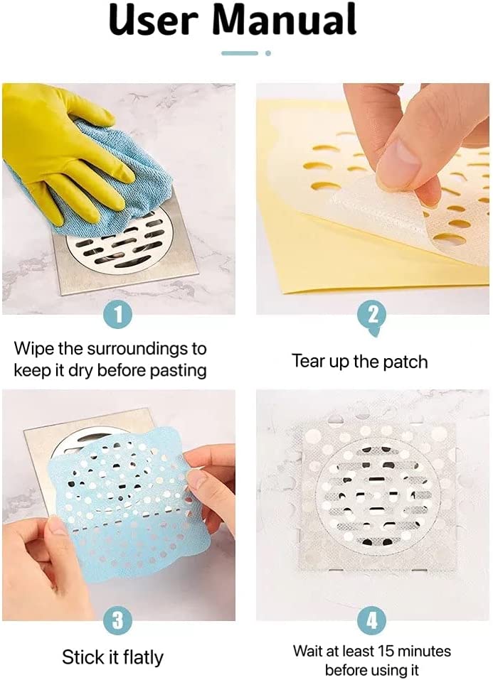 10 Pcs Disposable Sink Drain Filter Stickers - Hair & Debris Catcher 10 Pcs Disposable Sink Drain Filter Stickers - Hair & Debris Catcher
