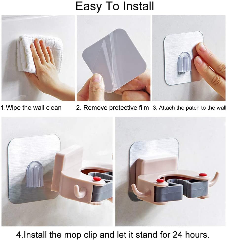 installation steps of Wall Mount Mop Holder