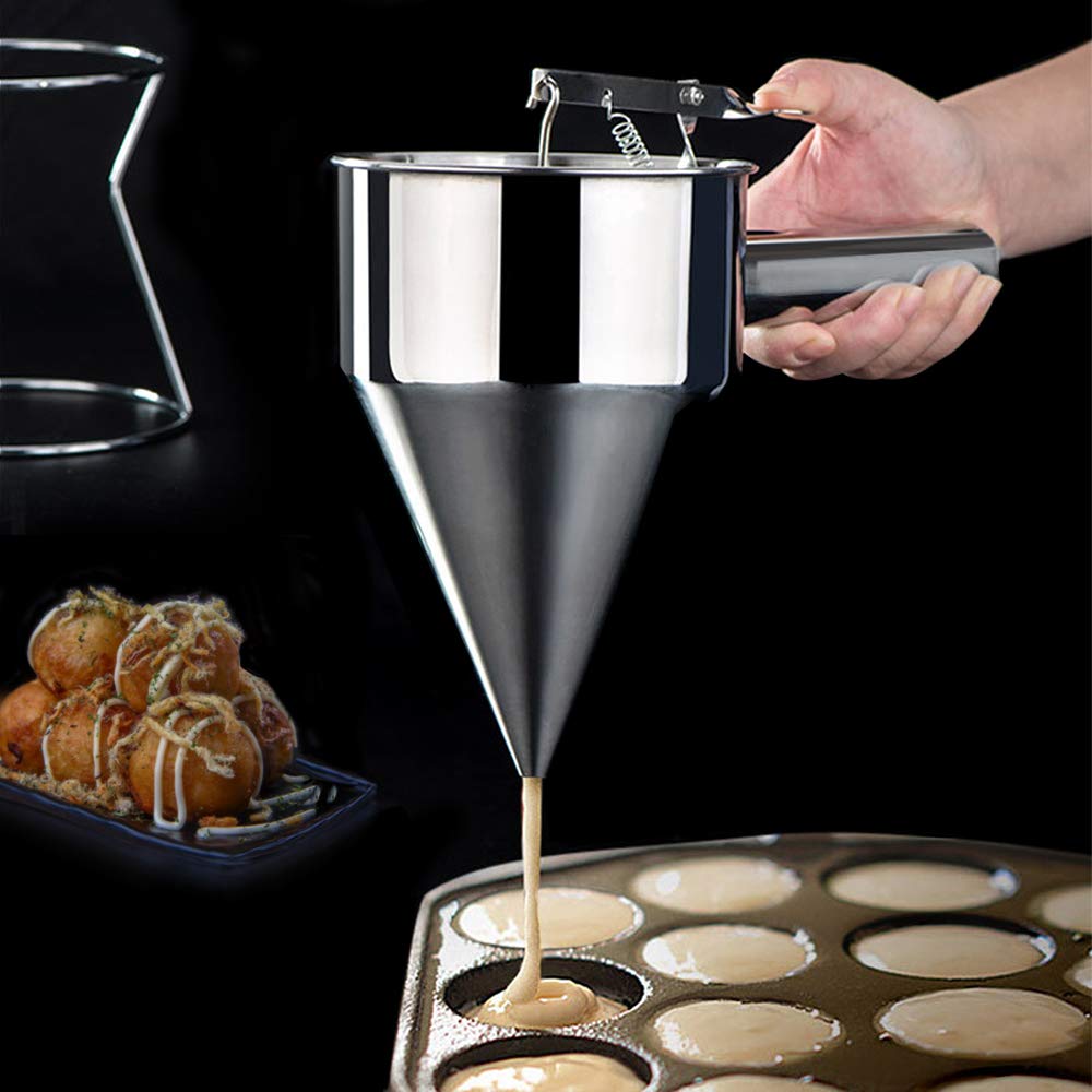 Someone making food with a Stainless Steel Batter Dispenser