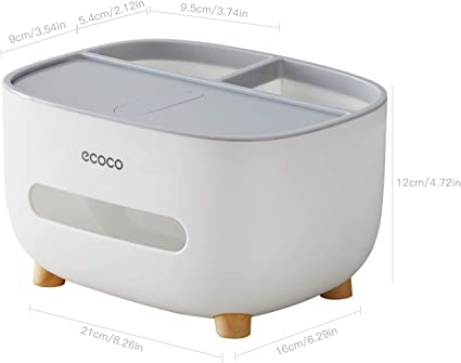 Multifunctional Tissue Organizer Box with Remote Control Storage size