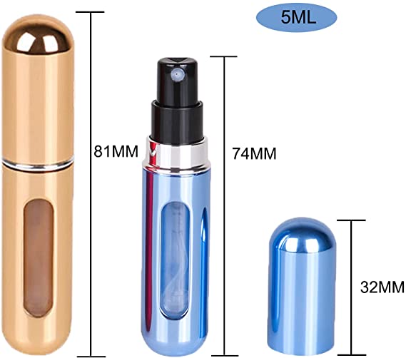 Mini Perfume Refill Bottle - Pocket Size Perfume Atomizer size