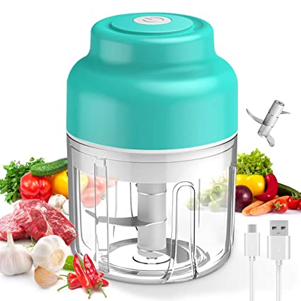 250ml Mini Food Chopper, USB Charging Wireless Portable Blender Food Processor for Vegetable/Spices/Seasoning/Baby Food