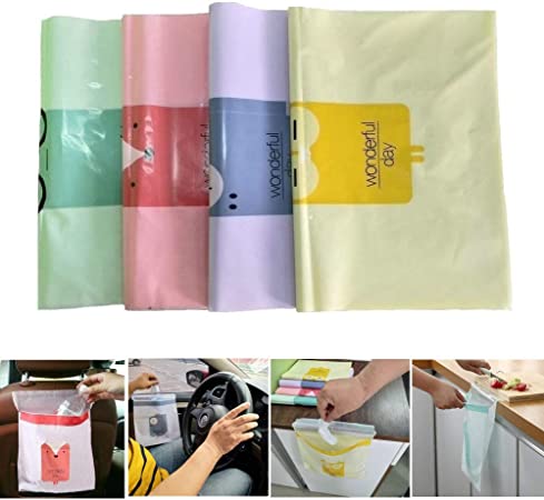 30 Pcs Easy Stick-On Disposable Trash Bags