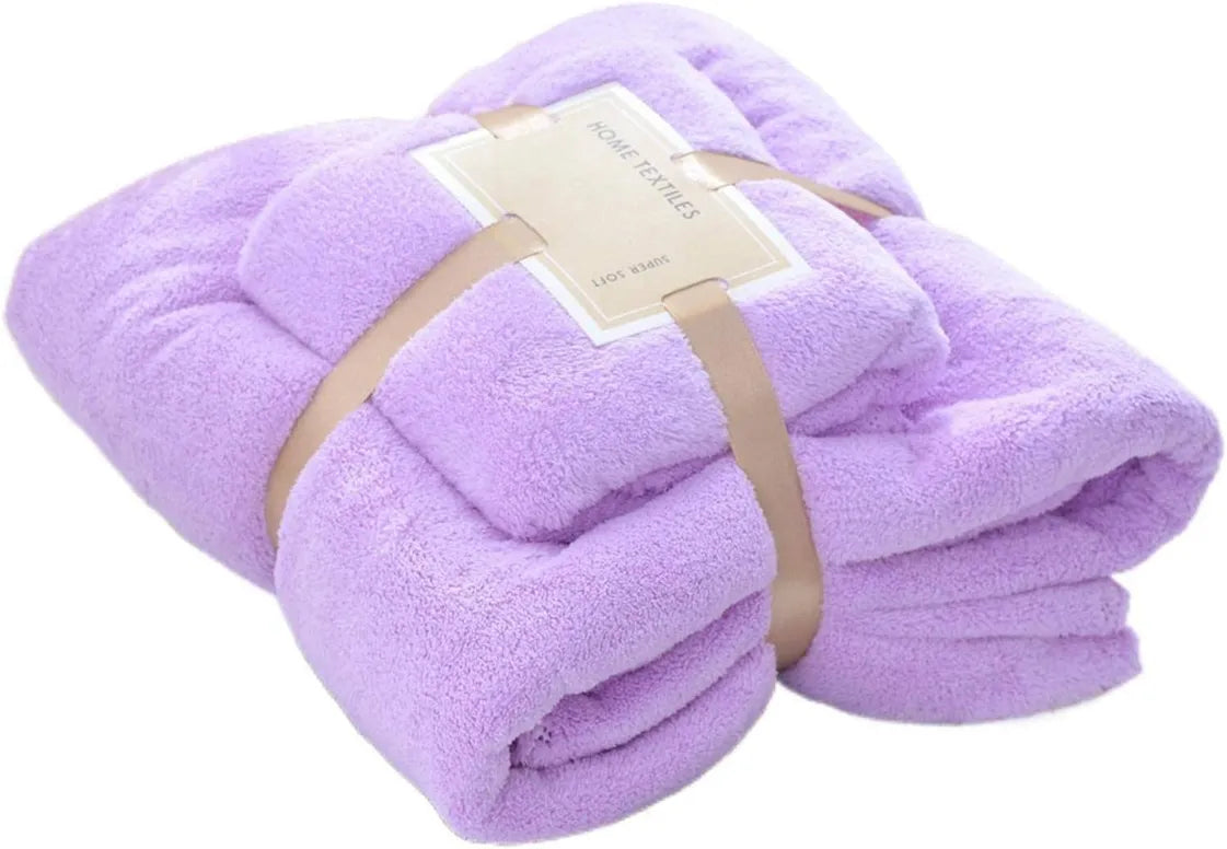 Bath Towel Set for Kids and Adults in purple color