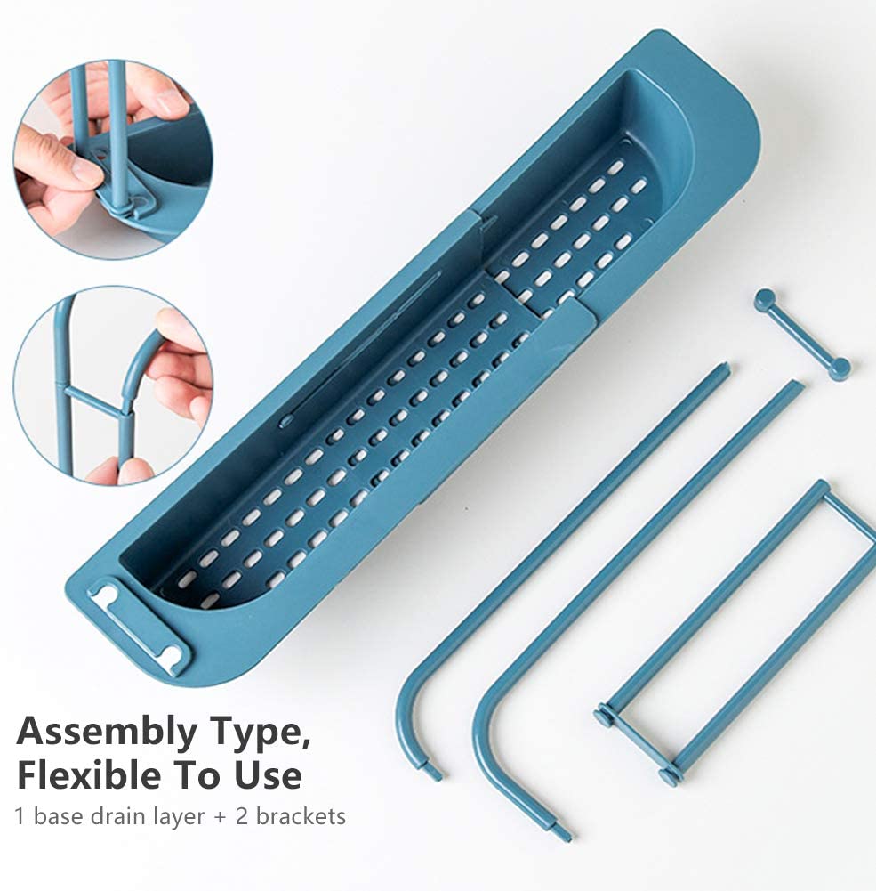 Telescopic Sink Holder Rack Expandable Storage is flexible to use