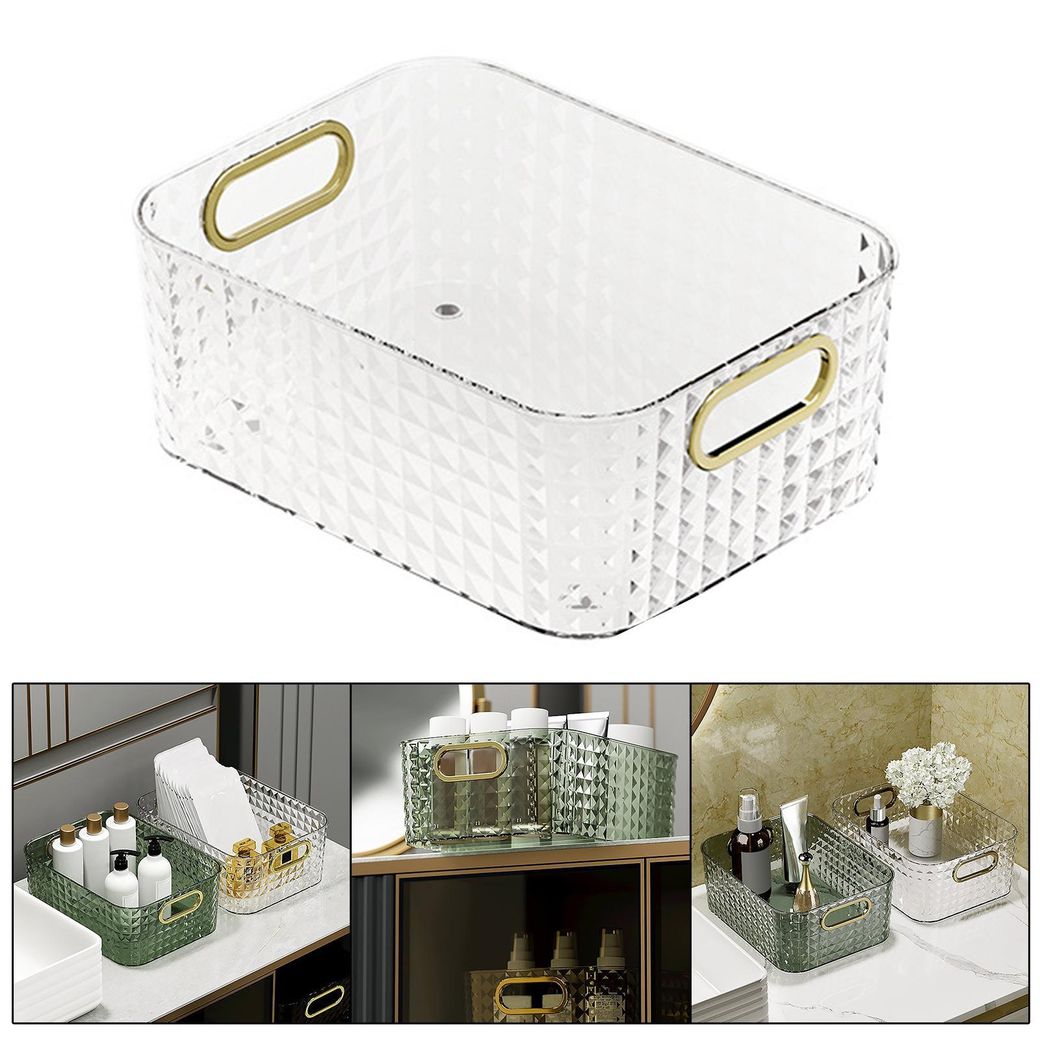 A collage of different colored Portable Desk Cosmetics Holder Storage Box