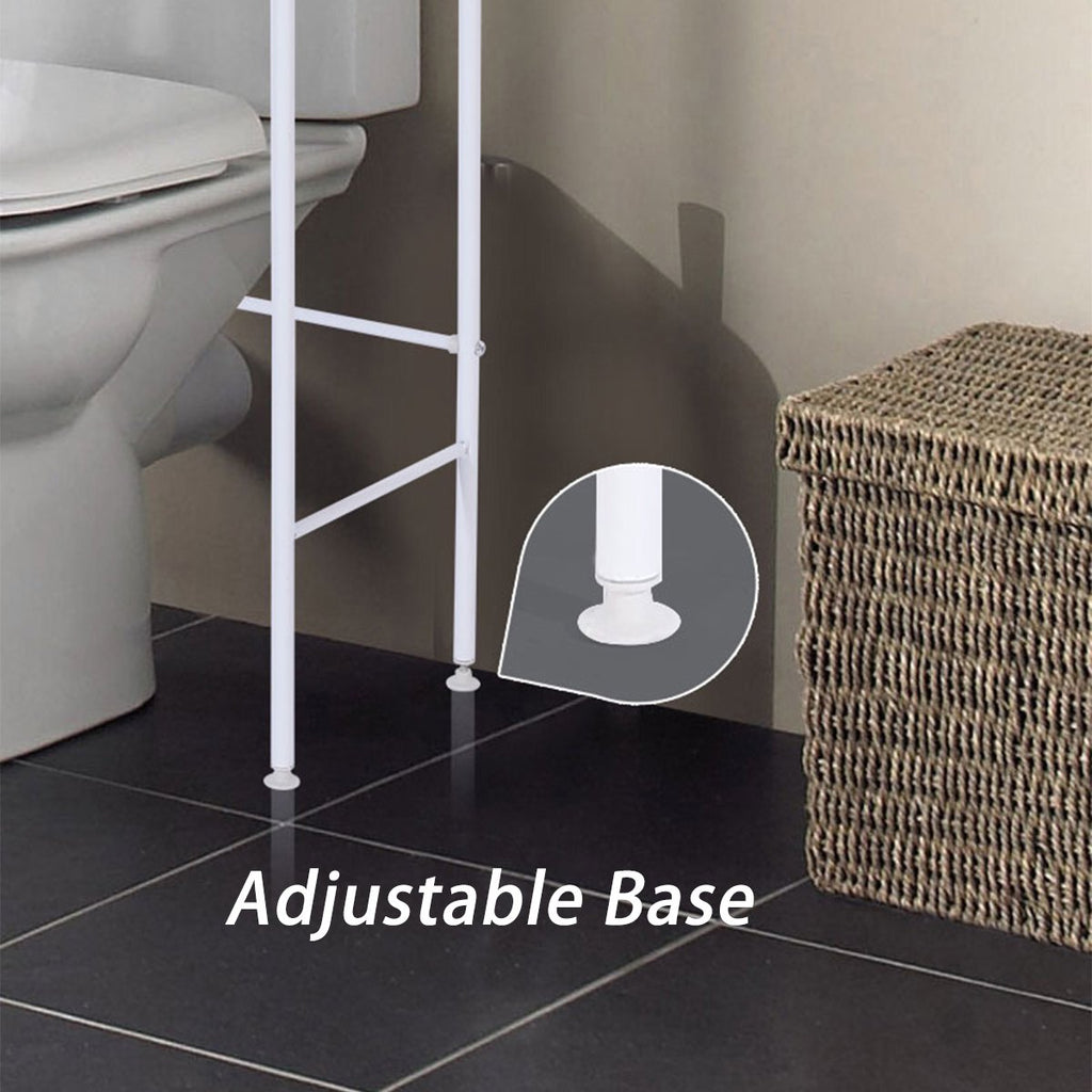 3 Layer Metal Toilet Storage Rack - White 3 Layer Metal Toilet Storage Rack - White