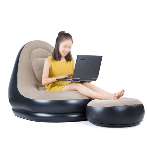 Inflatable Air Filling Premium Lounge Sofa Chair with Footrest