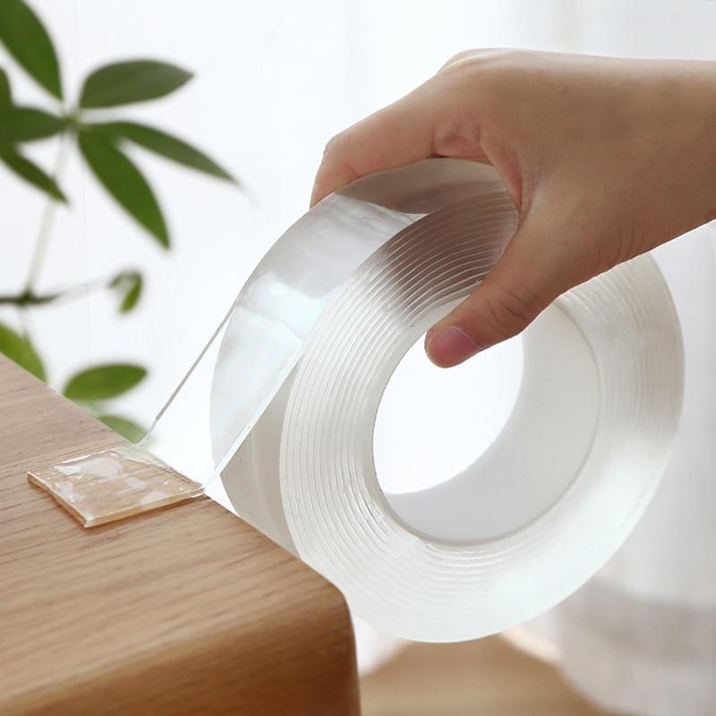 Double Sided Heavy Duty Adhesive Tape - Reusable Clear Strong Tape