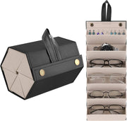 Sunglasses Travel Organizer, 6 Slots Multiple Glasses Case