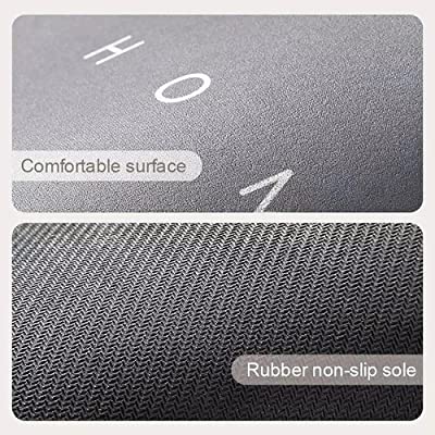 Collage image displaying the closeup of Comfortable surface and Rubber non-slip sole in Bathroom Floor Mat