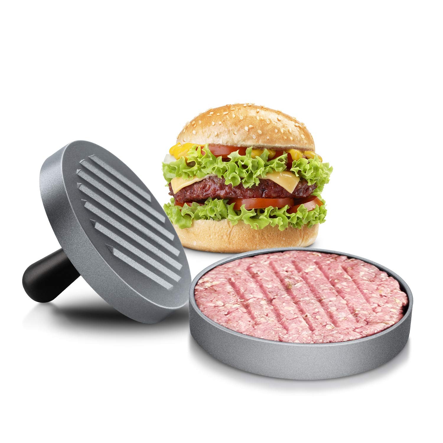 Single Hamburger Press Aluminum Alloy Non Stick Hamburger Meat Beef Grill Burger Press Patty Maker Mold
