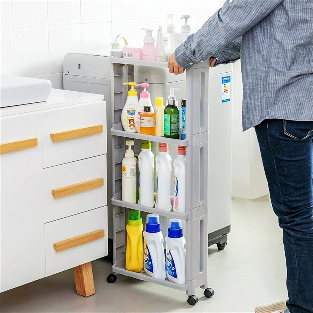 Storage Shelf with Wheel, Space Saving Convenient Home Organizer Storage Shelf with Wheel, Space Saving Convenient Home Organizer