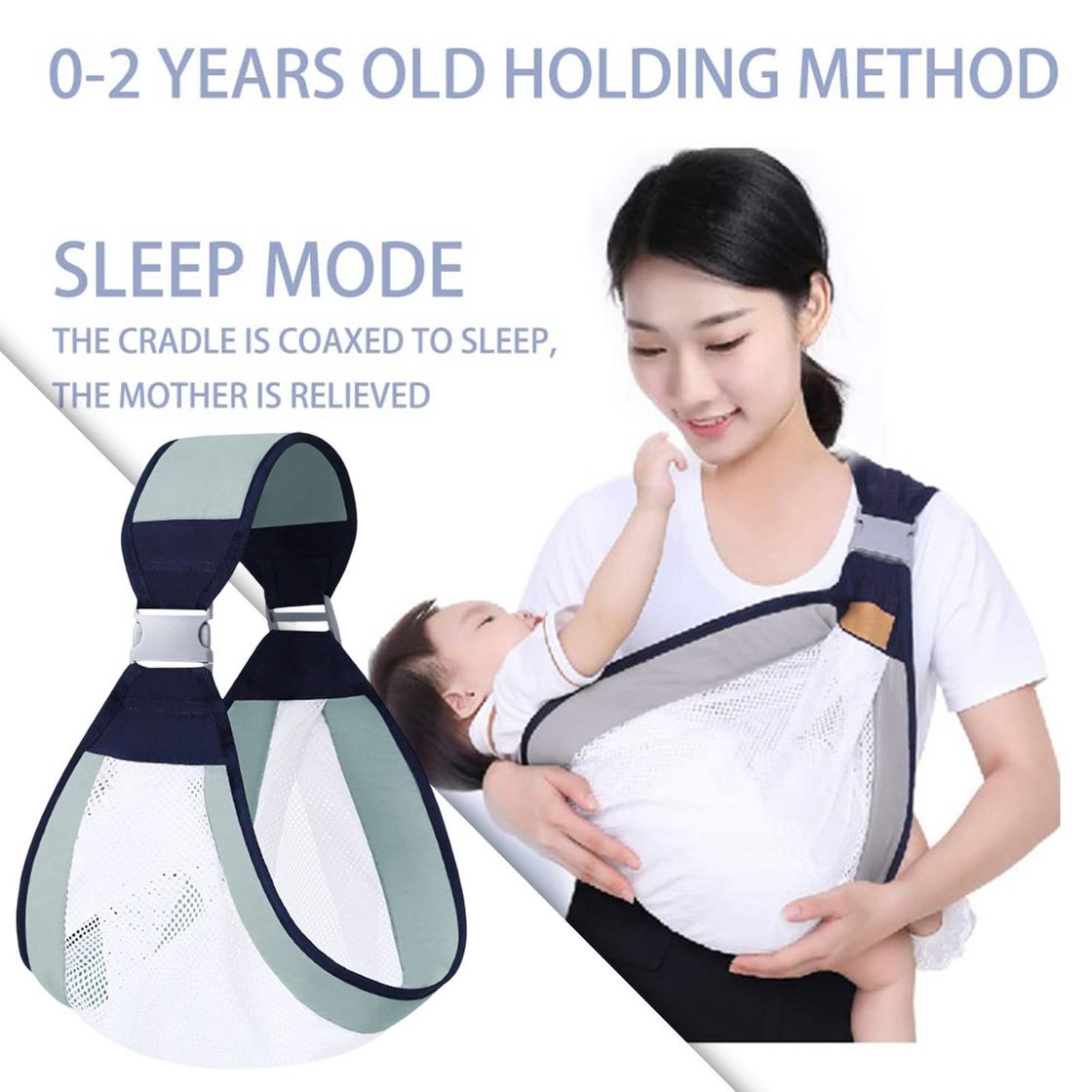 Newborn Baby Carrier - Lightweight Sling Breathable Cotton Baby Carrier