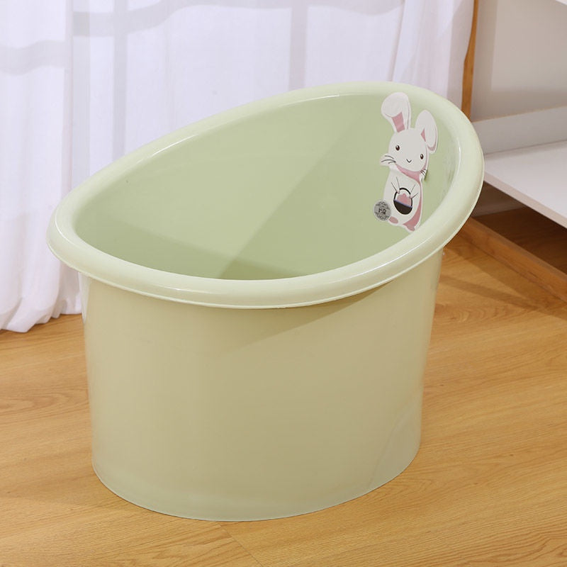 Space Saving Sit and Soak Bucket Baby Bath Tub with Seat in light pista color