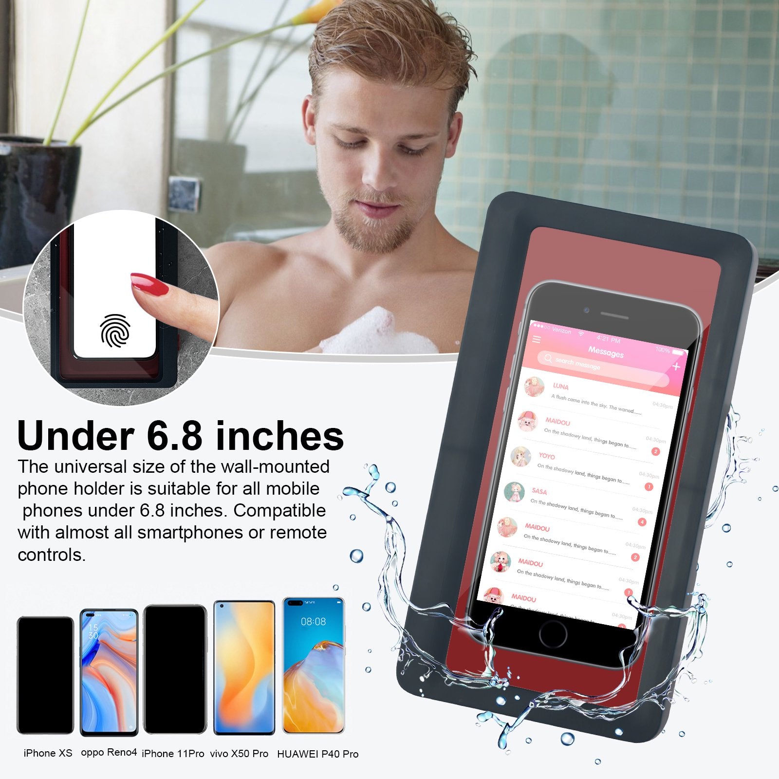 Waterproof Bathroom Mobile Phone Holder