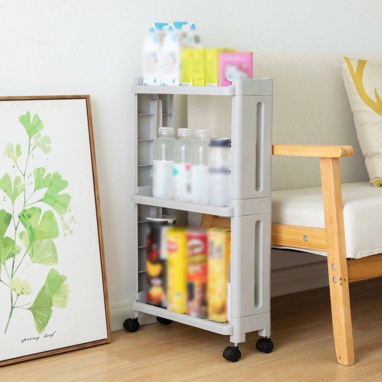 Storage Shelf with Wheel, Space Saving Convenient Home Organizer Storage Shelf with Wheel, Space Saving Convenient Home Organizer