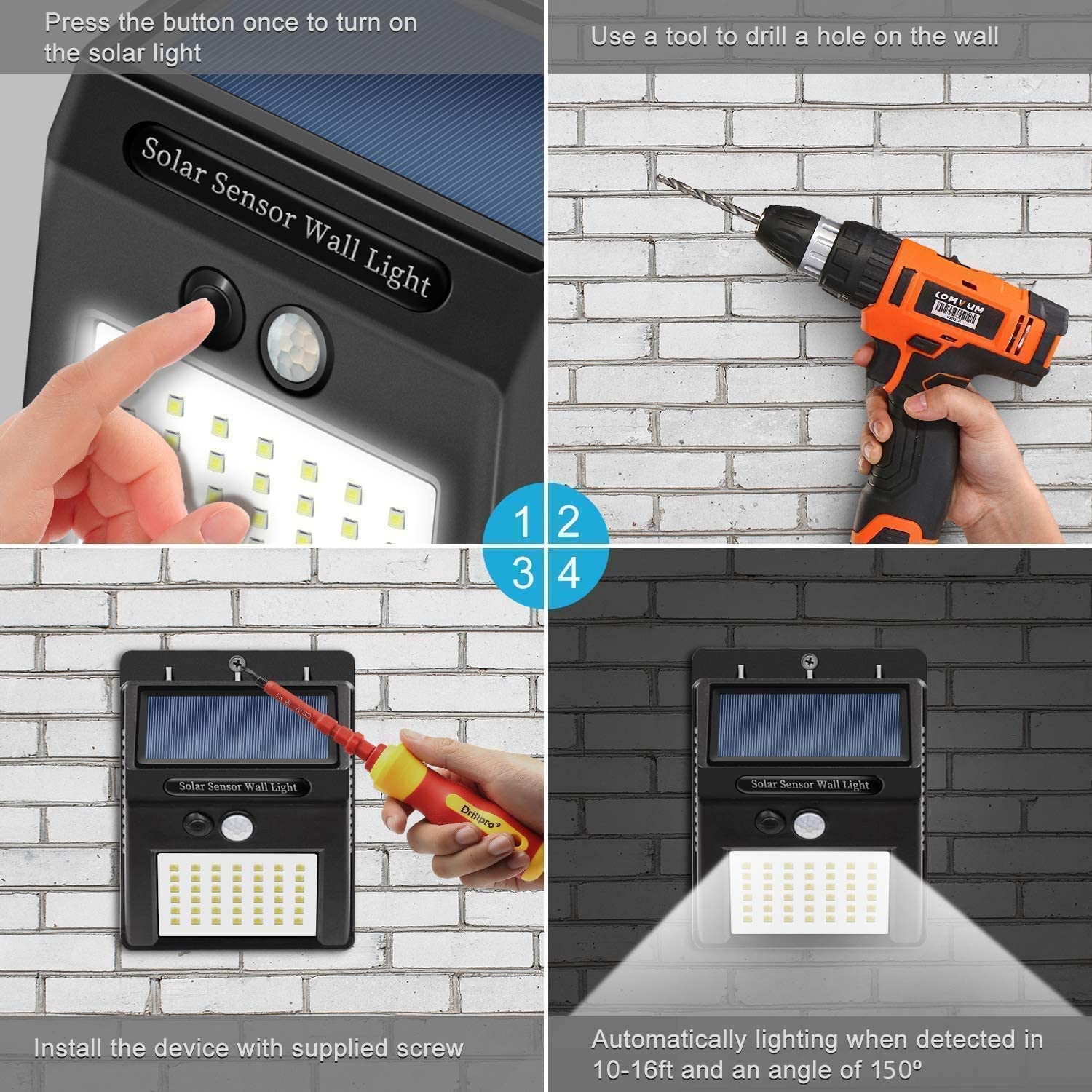 Solar Motion Sensor Outdoor Light - Product Details