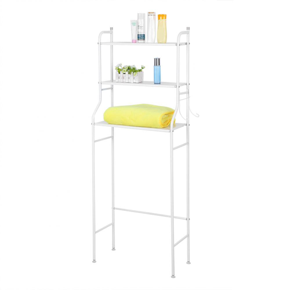 3 Layer Metal Toilet Storage Rack - White 3 Layer Metal Toilet Storage Rack - White