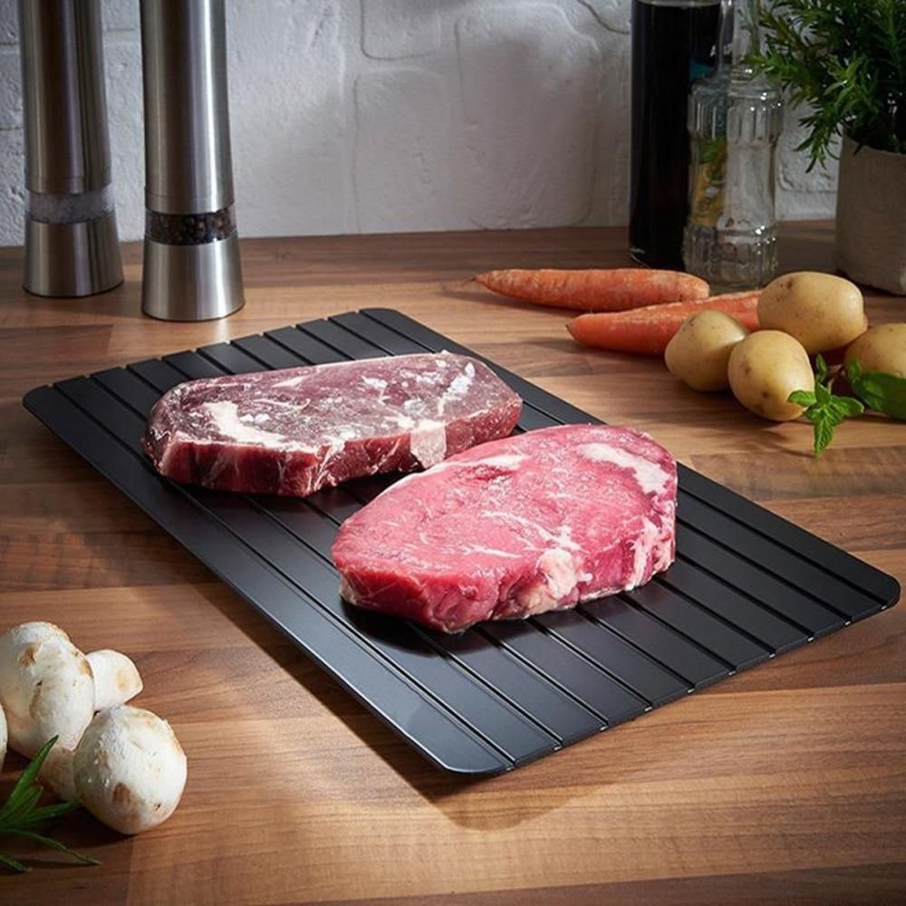 Quick Thaw Meat placed in the kitchen next to some items