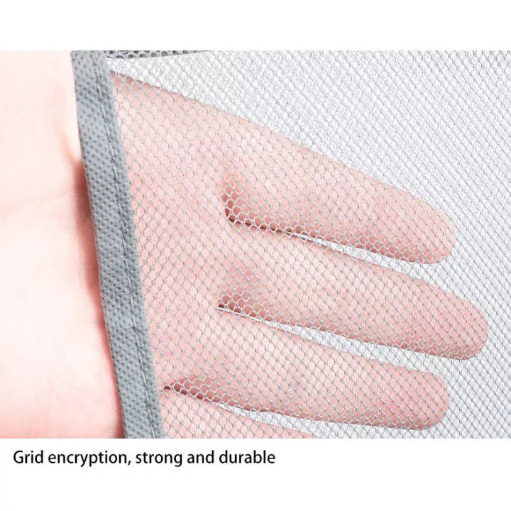 A close up of a shelf multi layer hanging handbag wardrobe organizer