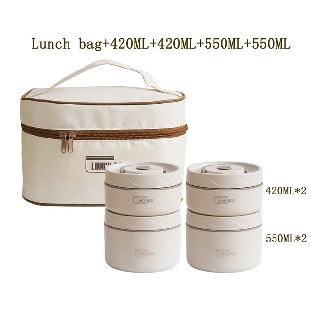 Stainless Steel Thermal Vacuum Insulated Lunch Box Set Stainless Steel Thermal Vacuum Insulated Lunch Box Set