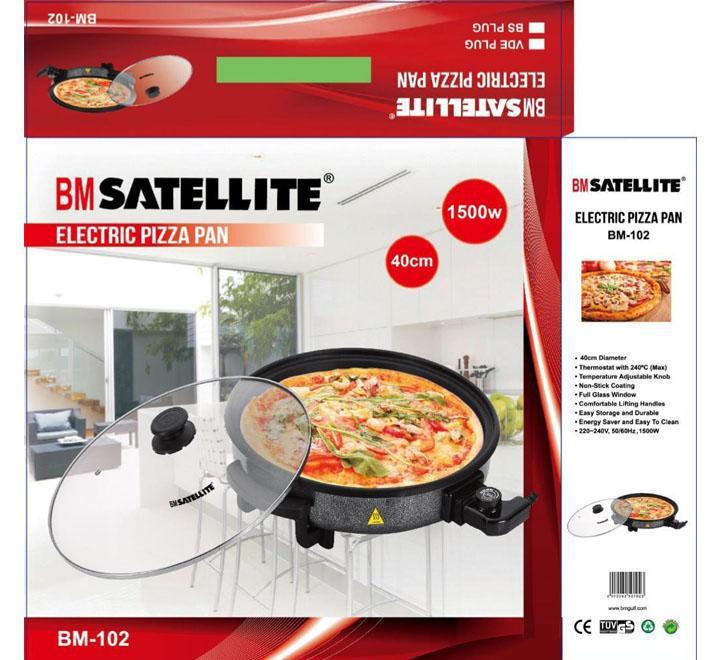 BM Satellite Pizza Pan 40cm 1500W BM-102 with something in it with its box