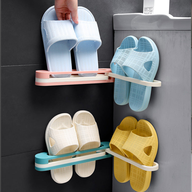 3 in 1 Foldable Slipper Rack - Sandals Holder for Household Organizati