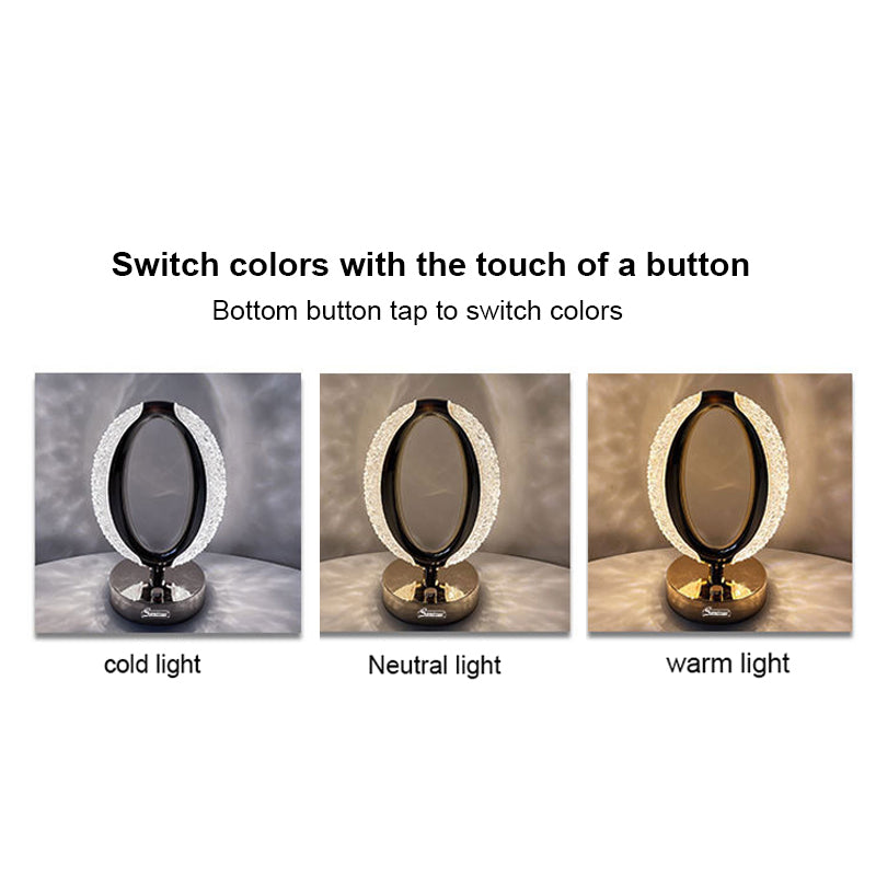 Touch Control USB Charging Star Eye Crystal Lamp with three color