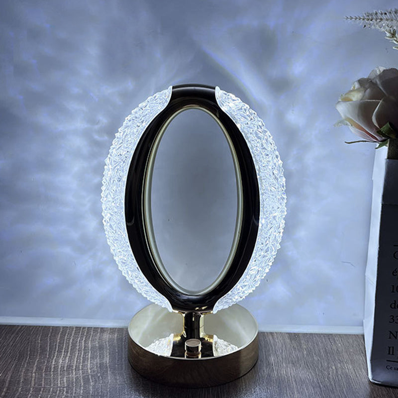 Touch Control USB Charging Star Eye Crystal Lamp in white color