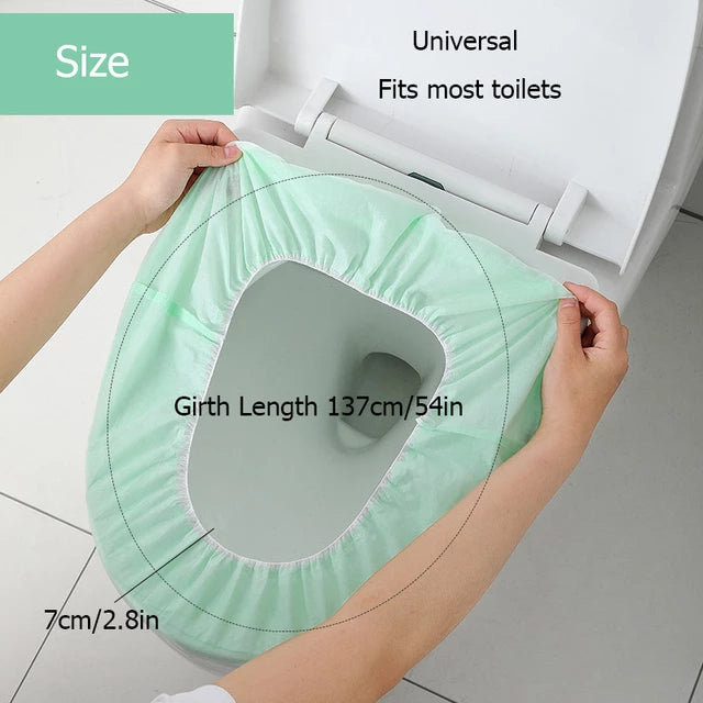 10 Pcs Disposable Waterproof Double-layer Portable Toilet Seat Cover 10 Pcs Disposable Waterproof Double-layer Portable Toilet Seat Cover
