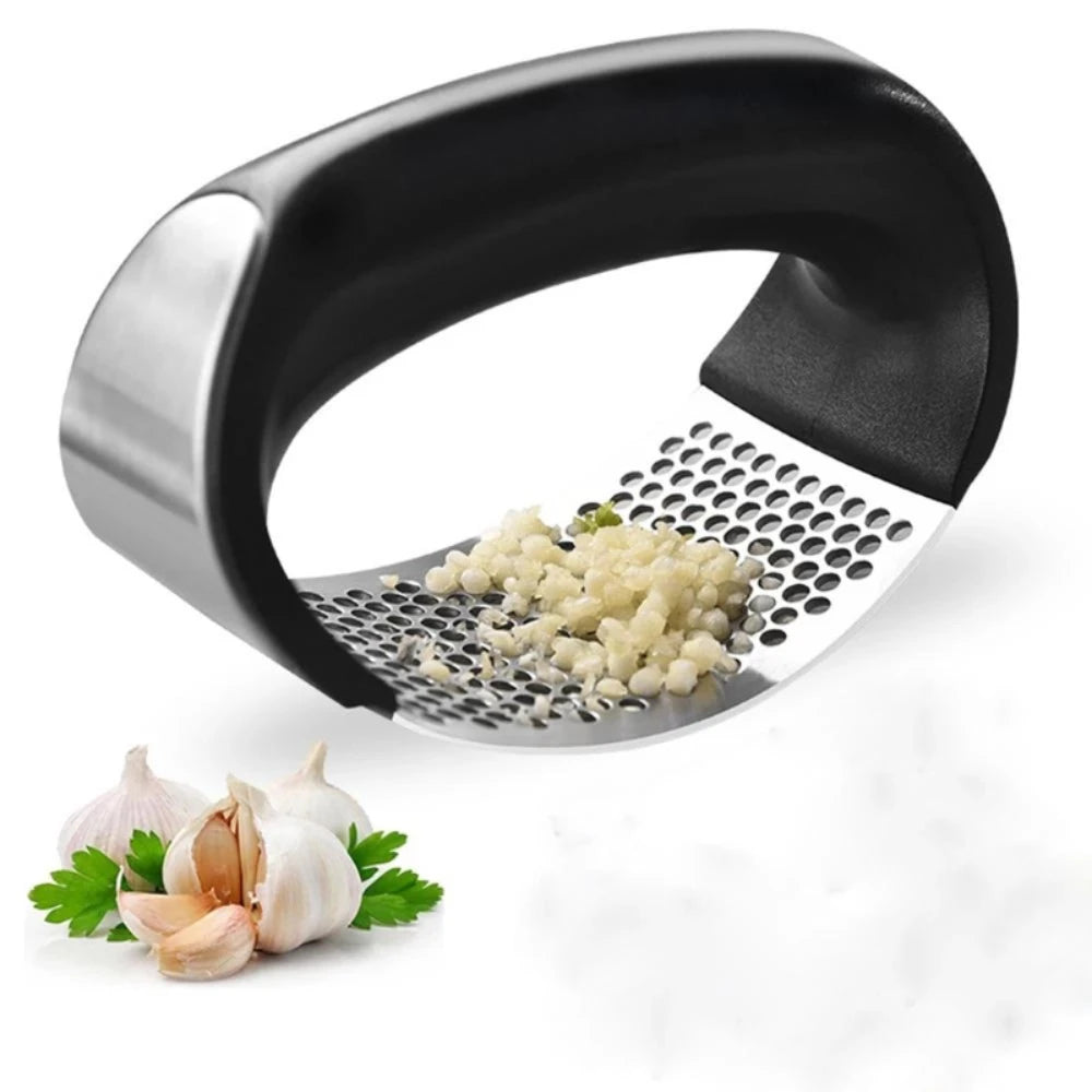 Stainless Steel Garlic Press with Comfortable Grip