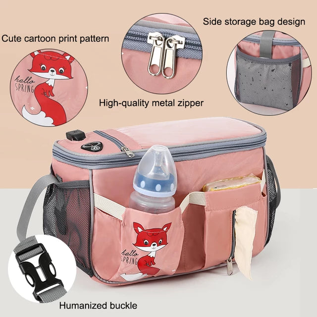 Diaper Bag Backpack Large Capacity Infant Care Organizer Stroller Bag
