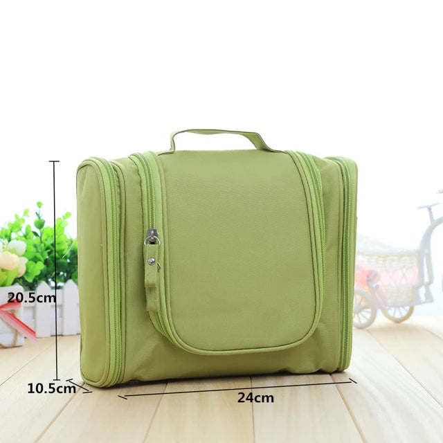 Travel Toiletry Wash Cosmetic Bag Makeup Storage Case with its size