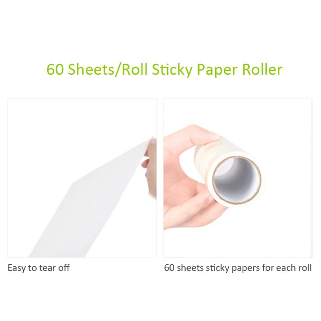 Sticky Mop with Sticky Paper Roller 60 Sheets Sticky Mop with Sticky Paper Roller 60 Sheets