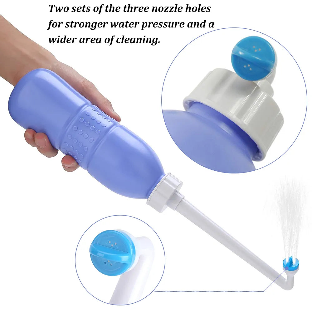 A hand holding  and its nozzle hols closep image
