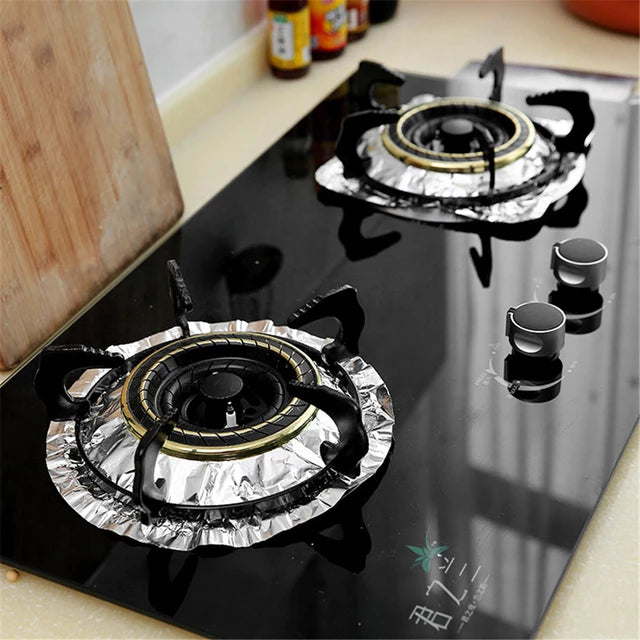 Used in a gas stove, aluminum foil paper