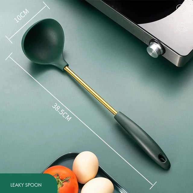  Stainless Steel Silicone Non Stick Kitchenware with its size