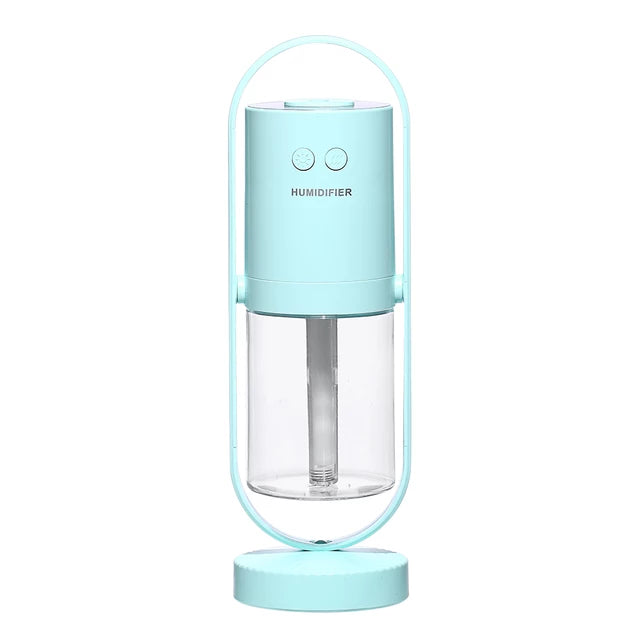Ultrasonic Air Humidifier 360 Rotation Mist Spray Aroma Diffuser Color LED Projector Humidifier Lamp