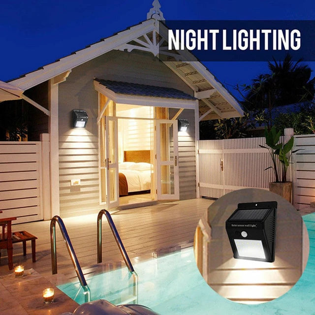  LED Solar Motion Sensor Outdoor Light